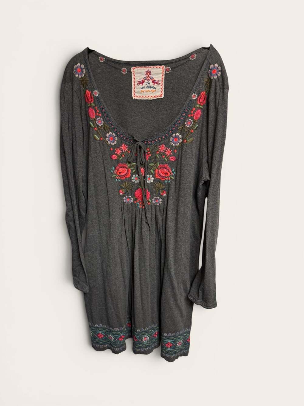 Johnny Was Floral Embroidered Dress XL